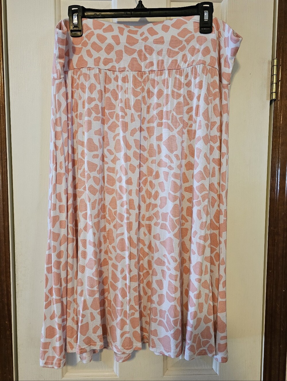 Serra Women’s Pink Patterned Midi Skirt - XL